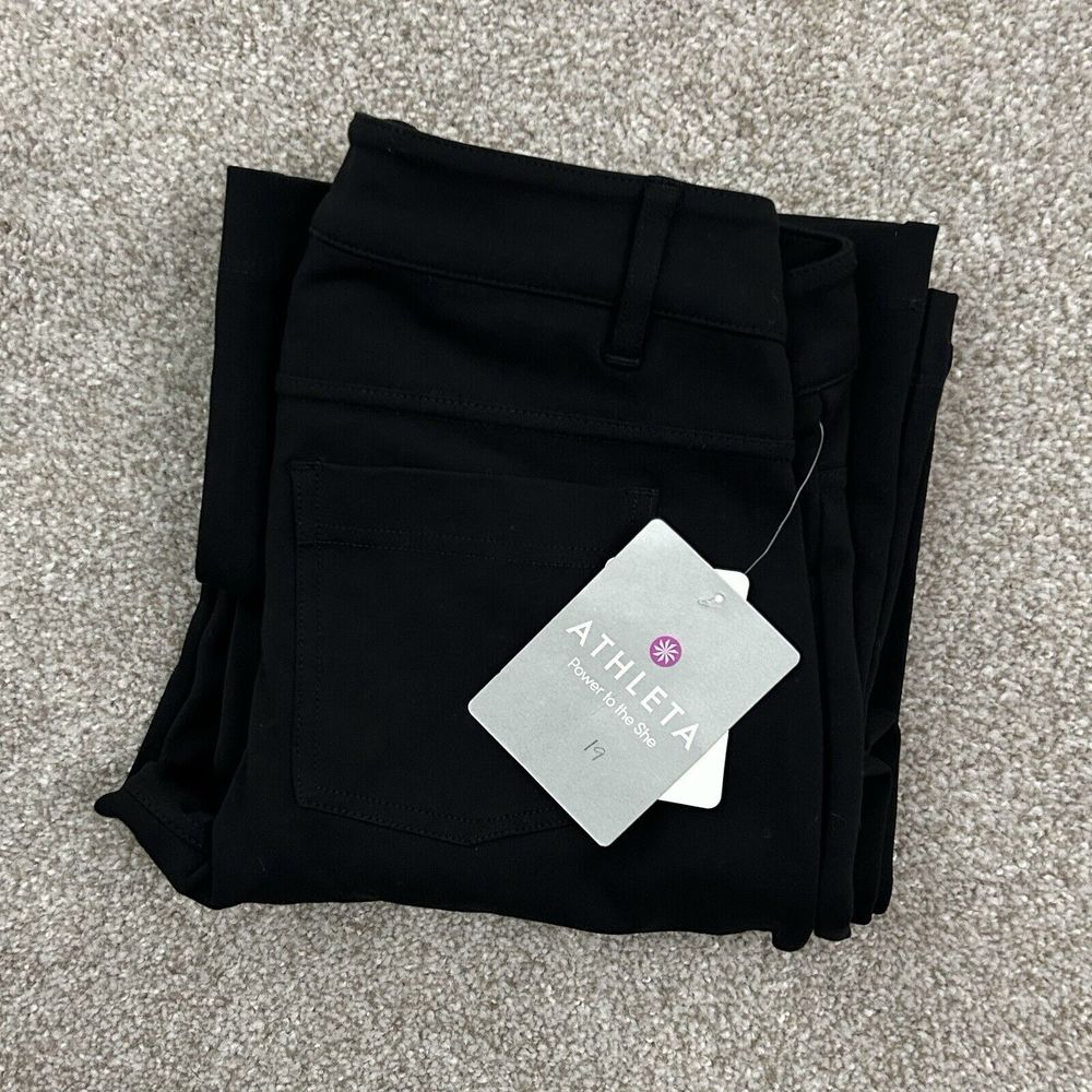 Athleta Women's Size 0 Bootcut Wide Ponte Classic Viscose‎ Black Pants $89 NEW